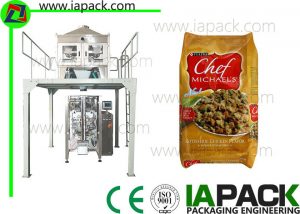 Mesin Vertikal Packing Otomatis 500g Pet Food Packing Machine hingga 90 bungkus per min