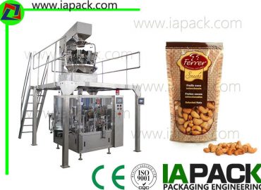Kacang jambu kernels packing machine with 10 head weigher 50g-500g doypack packing machine bag width up to 300mm