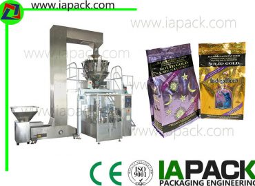 pet food otomatis rotary bag-given packaging machine for large particles with multi-head scale