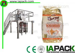Punch Grain Packaging Machine 1500 Watt Otomatis karo Multihead Weigher