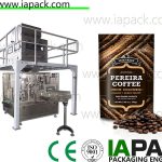 Otomatis biji kopi kemasan mesin ngadeg munggah zipper filler sealer