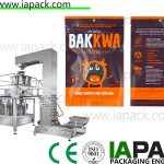 rotary otomatis daging sapi jerky ziplock ngisi sealing packing machine